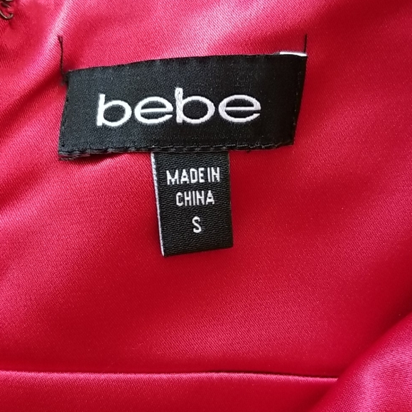 BeBe Silk Tube Dress with V-neck (Sz small) - Picture 5 of 6